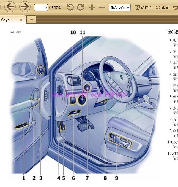 2008-2009 卡宴Cayenne S GTS 用户使用说明书 车主操作指南